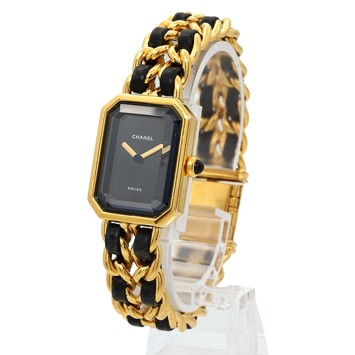 Premiere Size L H0001 Vintage Quartz Black Dial Ladies Watch