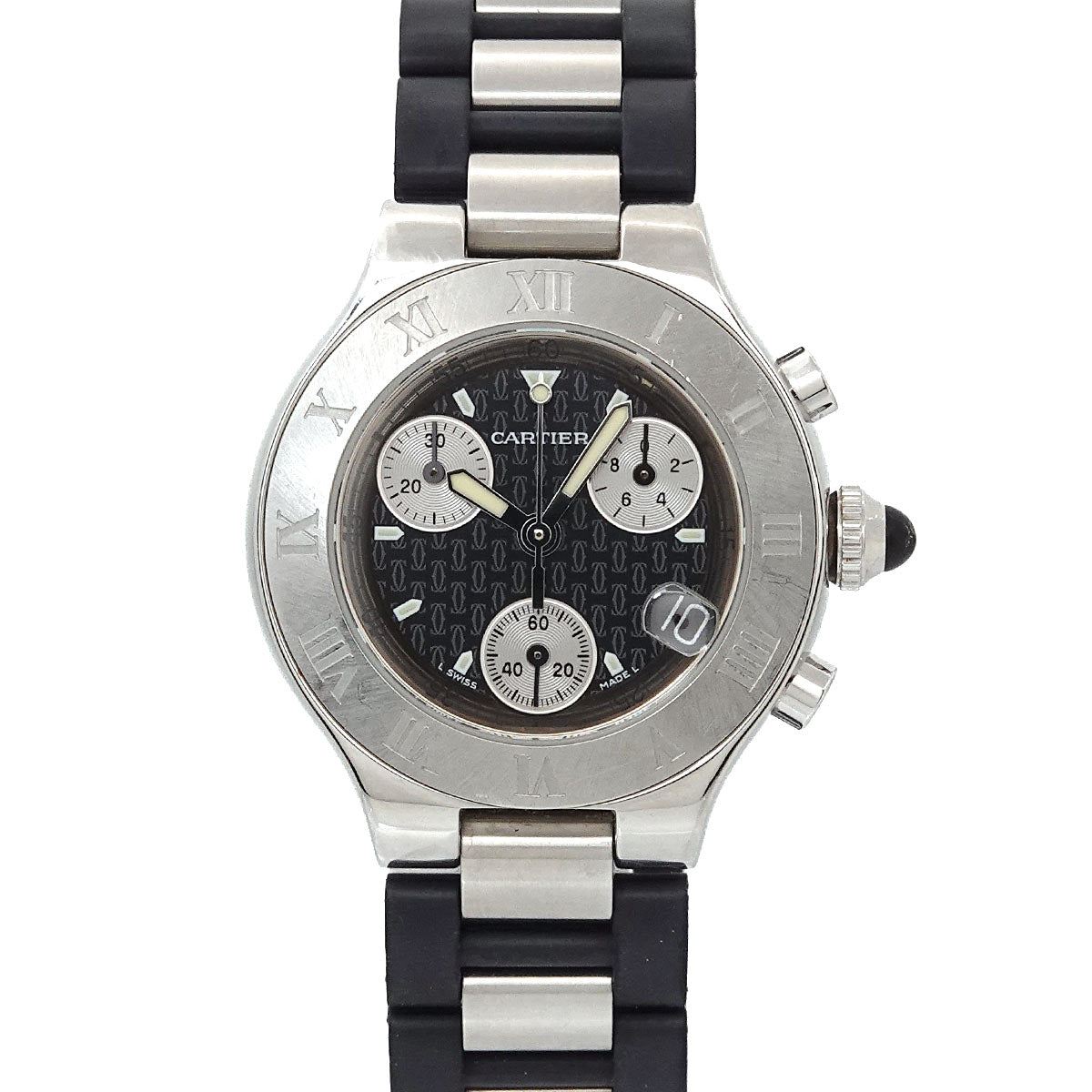 Must 21 Chronoscaph W10198U2 Quartz Black Dial Ladies Watch