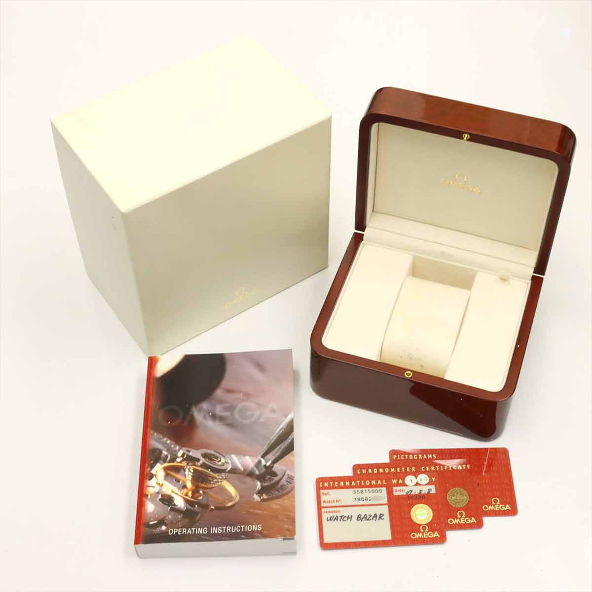 Speedmaster Broad Arrow GMT 3581 50 Automatic Black Dial Mens