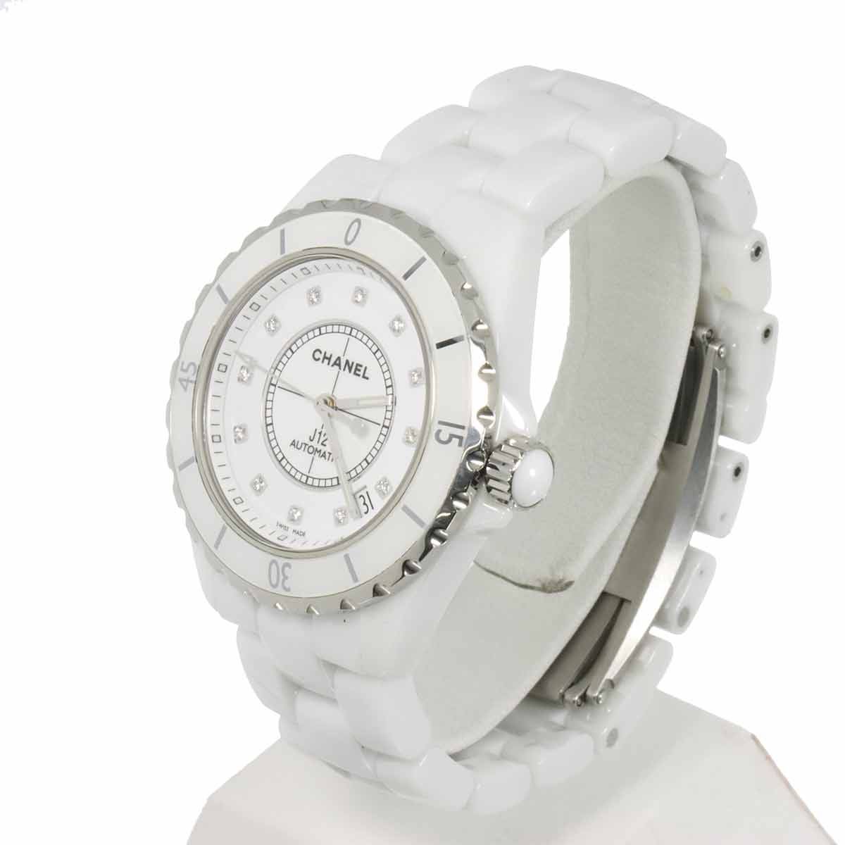 J12 38mm H1629 12P Diamond Automatic White Dial Mens Watch