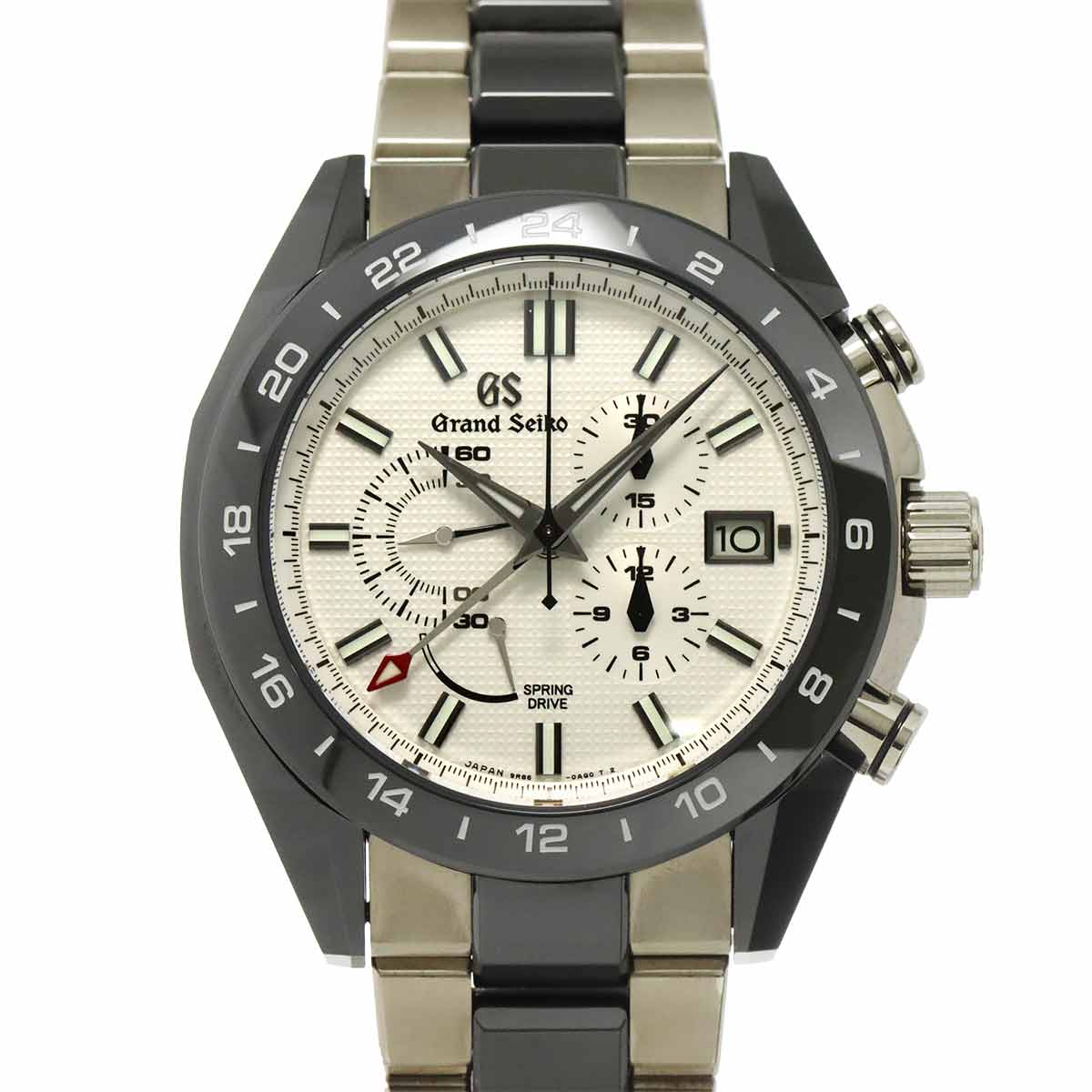 Spring Drive GMT SBGC221 9R86 0AG0 White Dial Mens