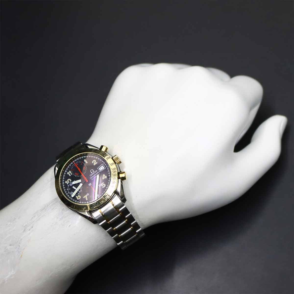 Speedmaster Mark40 3313.53 Chronograph Date 750 YG Black Dial