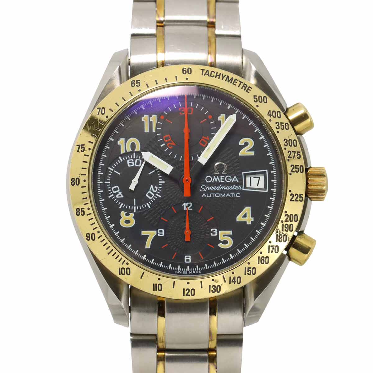 Speedmaster Mark40 3313.53 Chronograph Date 750 YG Black Dial