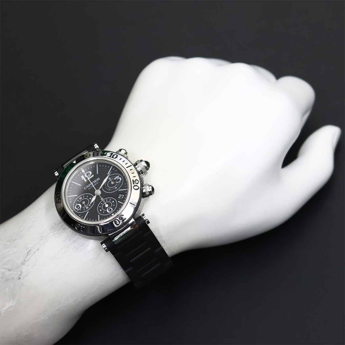 Pasha Chronograph W31088U2 Automatic Black Dial Mens