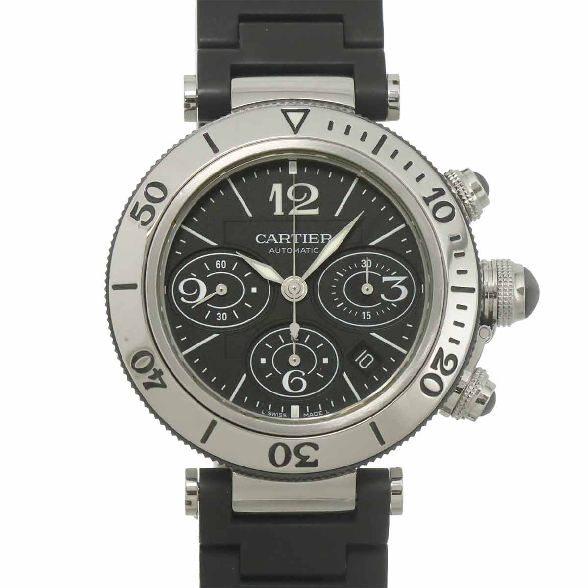 Pasha Chronograph W31088U2 Automatic Black Dial Mens