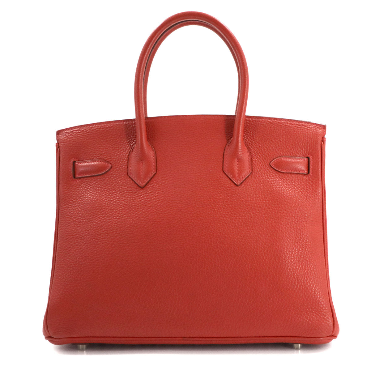 Birkin 30 Togo Leather Vermillon Hand Bag Purse
