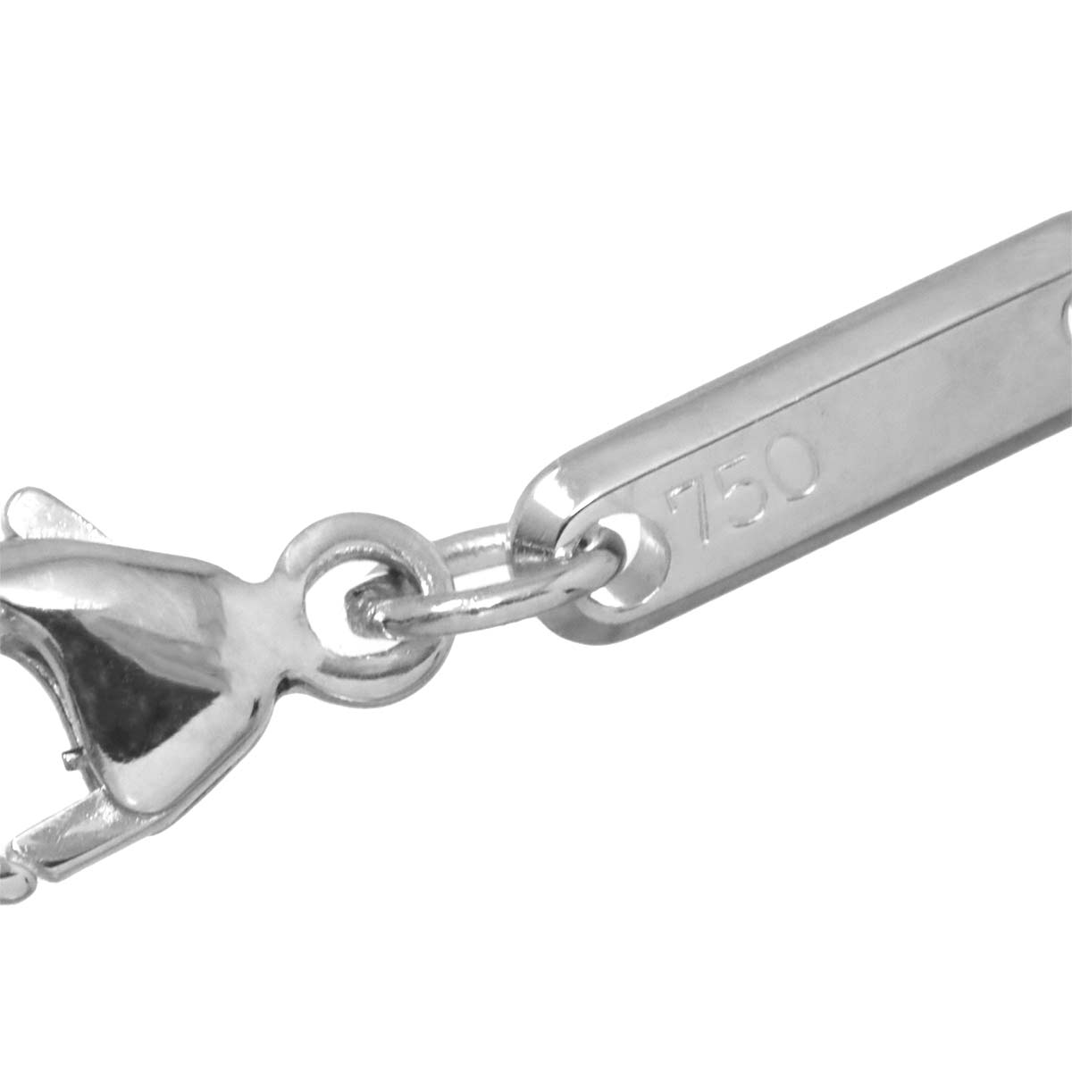 Happy Diamond Heart Necklace 18K White Gold 750