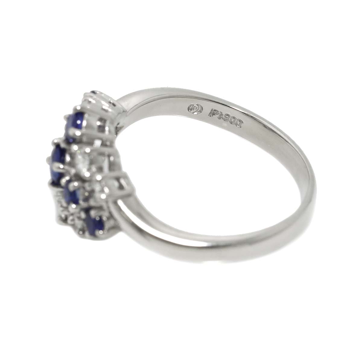 Sapphire Diamond 0.32ct Ring Platinum size6.5-6.75(US)