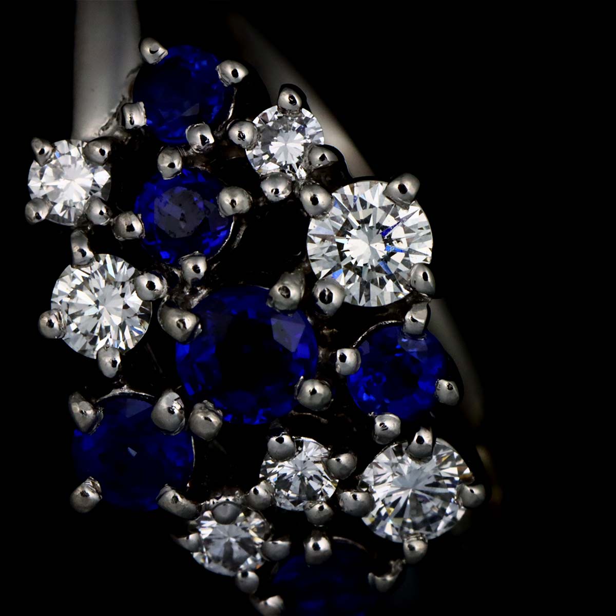 Sapphire Diamond 0.32ct Ring Platinum size6.5-6.75(US)