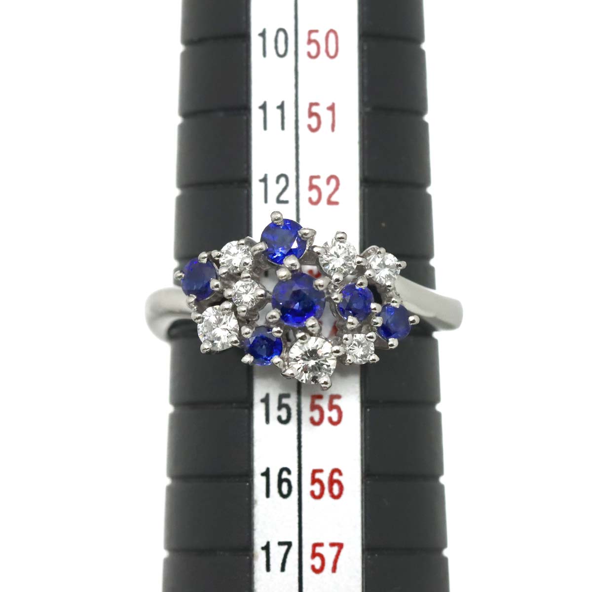 Sapphire Diamond 0.32ct Ring Platinum size6.5-6.75(US)