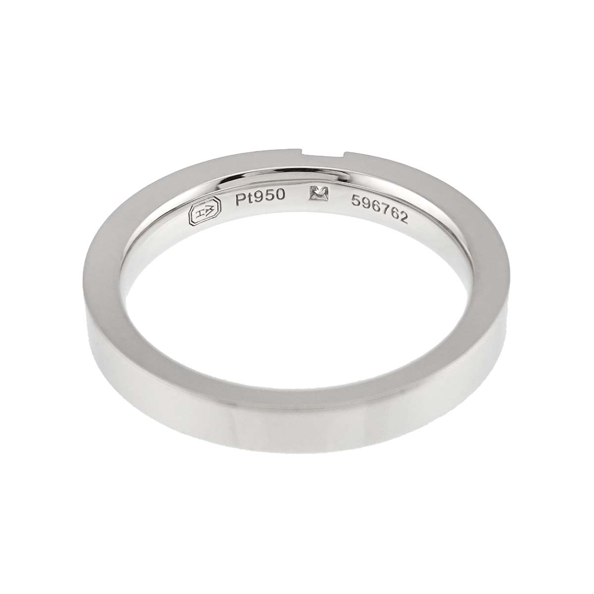 Princess Diamond Ring Pt Platinum size:7.25-7.5(US)