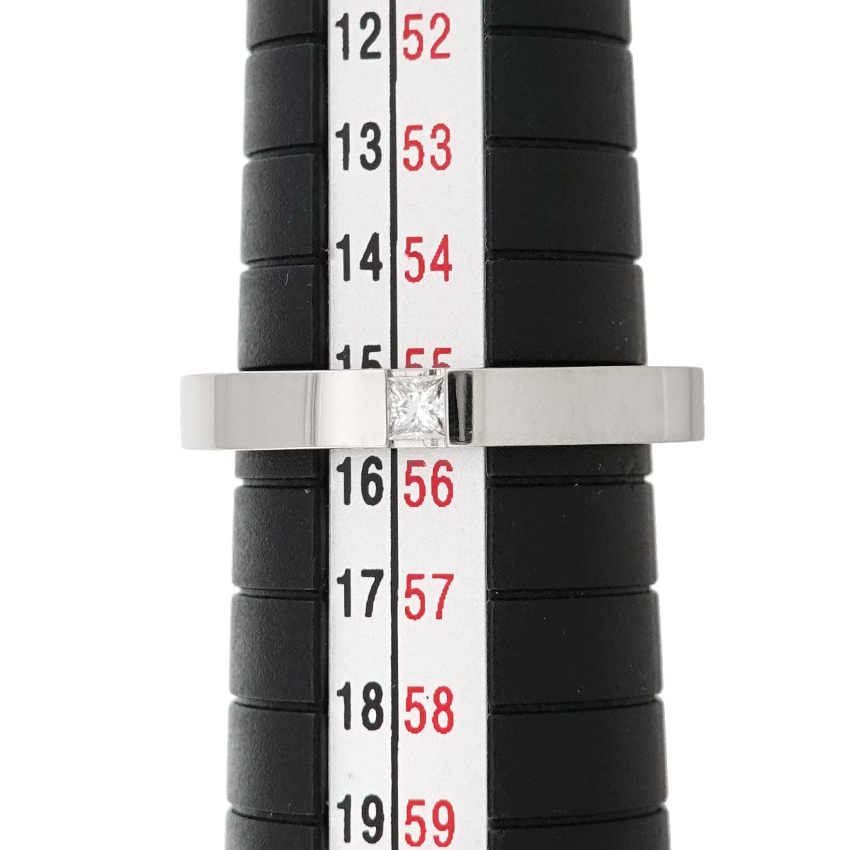 Princess Diamond Ring Pt Platinum size:7.25-7.5(US)