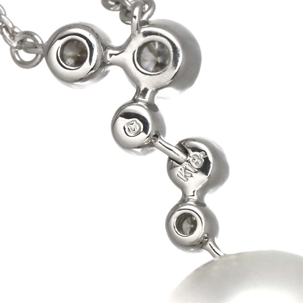 South Sea pearl 11.4mm Diamond 0.25ct Necklace 18K WG 750