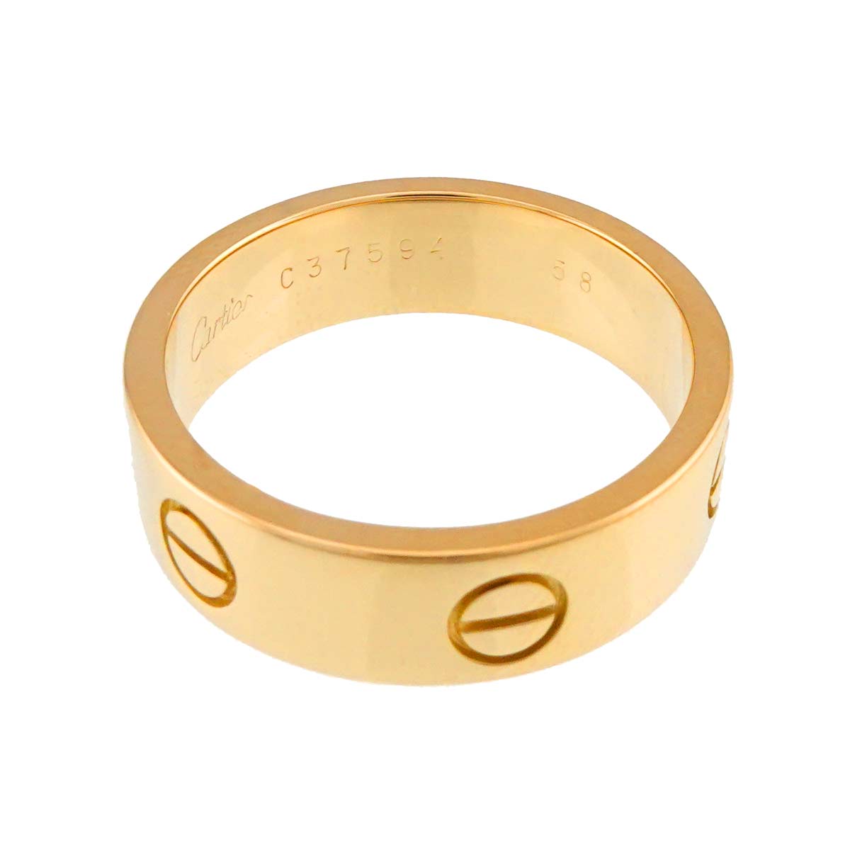 Love Ring 18K Yellow Gold 750 size58 7.75-8(US)