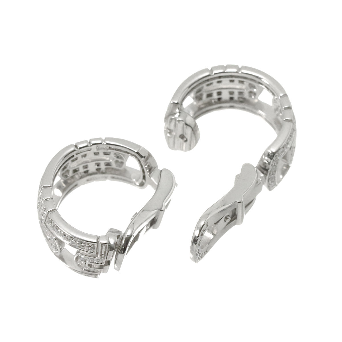 Parentesi Diamond Earrings Clip on 18K WG 750