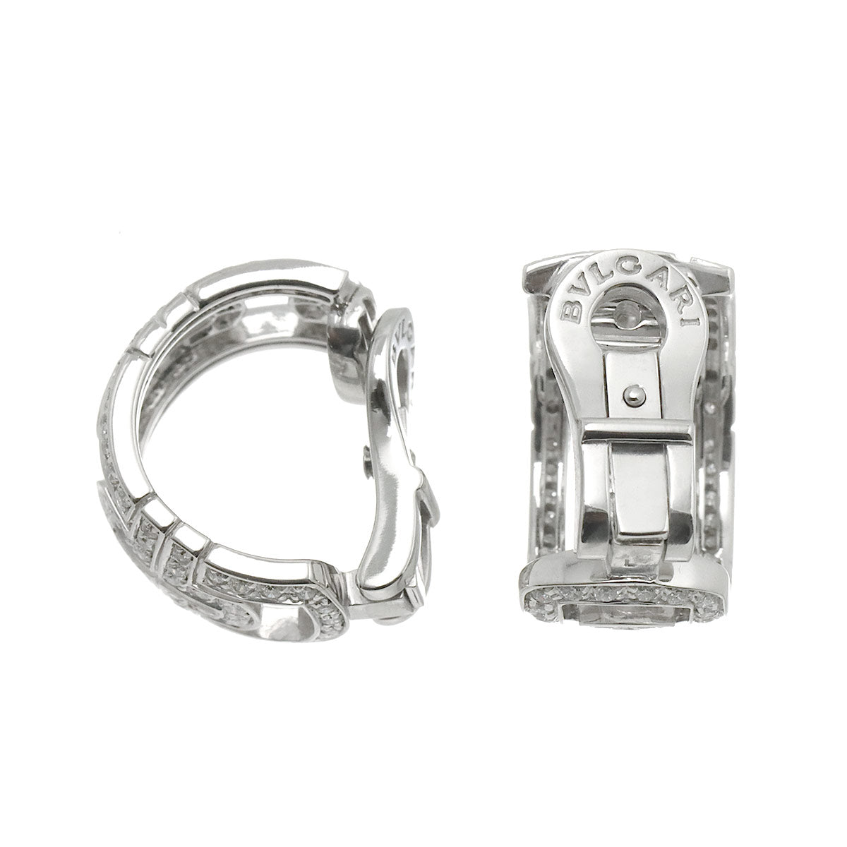 Parentesi Diamond Earrings Clip on 18K WG 750