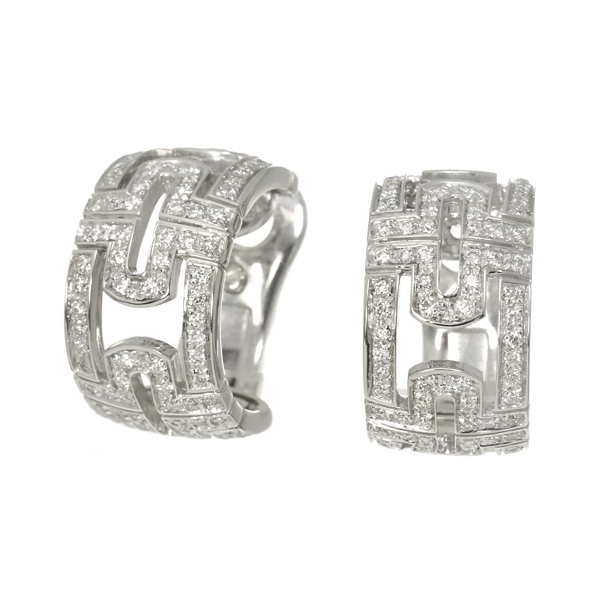 Parentesi Diamond Earrings Clip on 18K WG 750