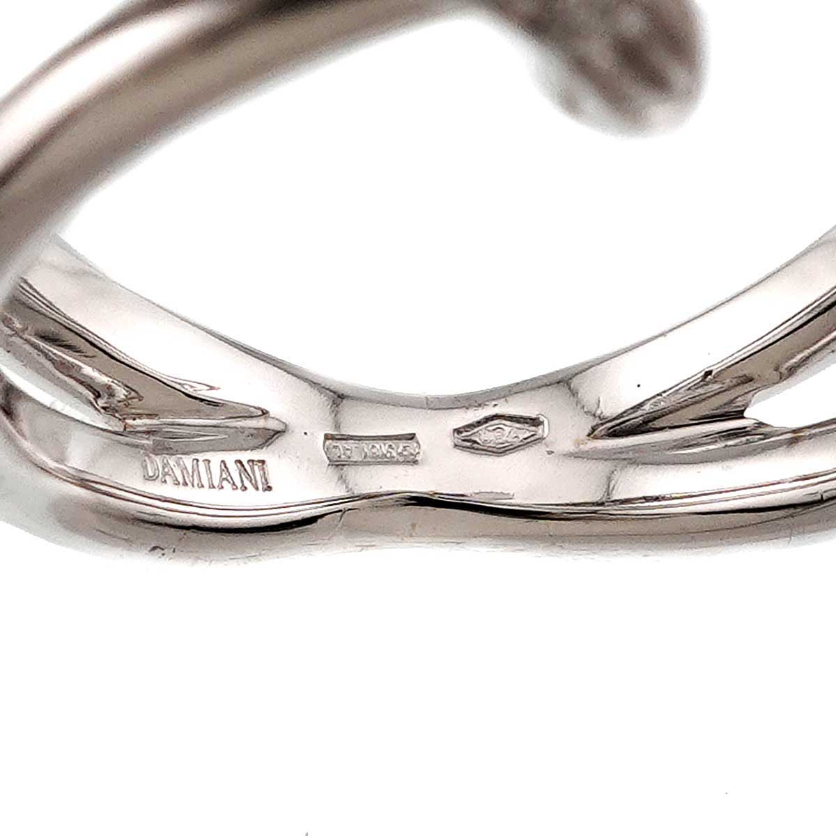 Diamond Ring 18K White Gold 750 size6.5-6.75(US)