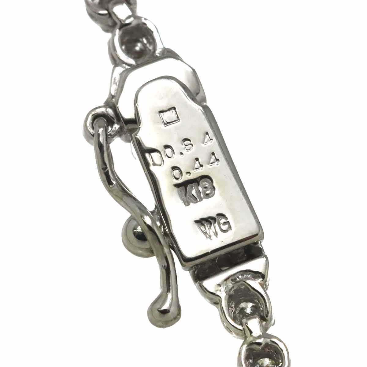 Diamond 0.84ct BlackDiamond 0.44ct Bracelet 18K K18 WG White Gold 750