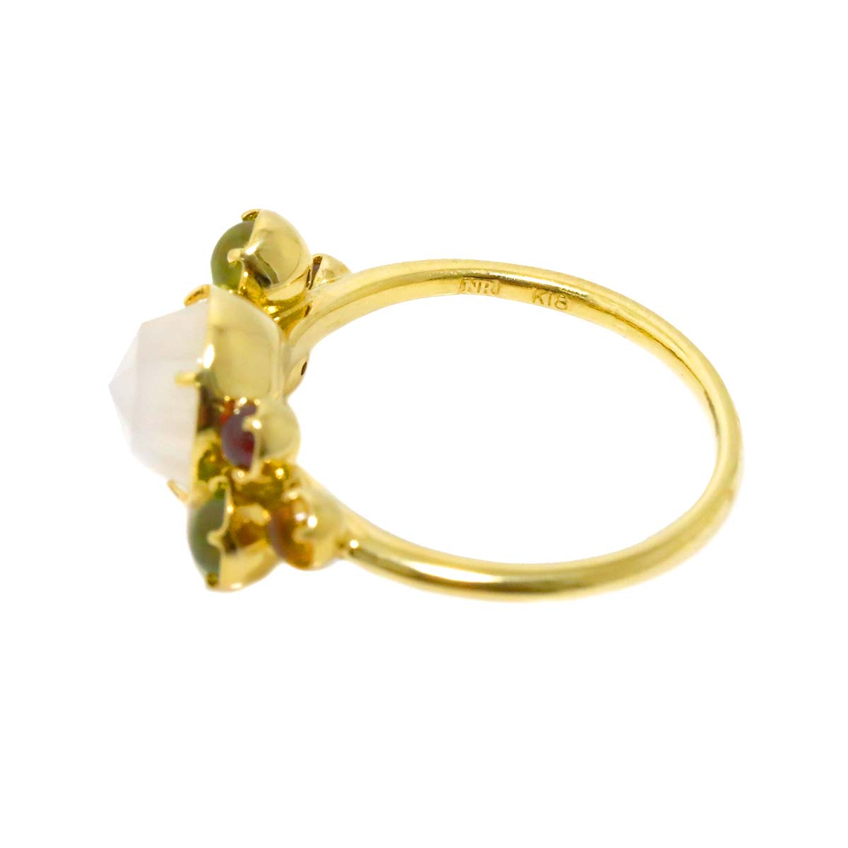 Multi Stone Ring 18K YG 750 Size6-6.25(US)