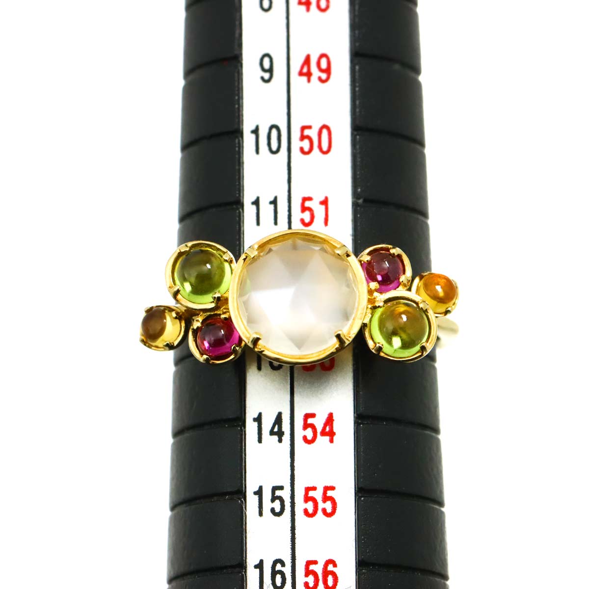 Multi Stone Ring 18K YG 750 Size6-6.25(US)