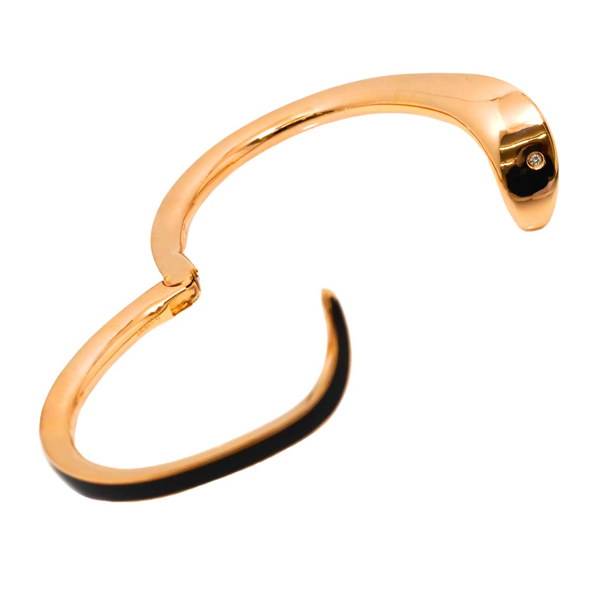 Eden Diamond Black Ceramic Bracelet 18K PG 750 Size:S