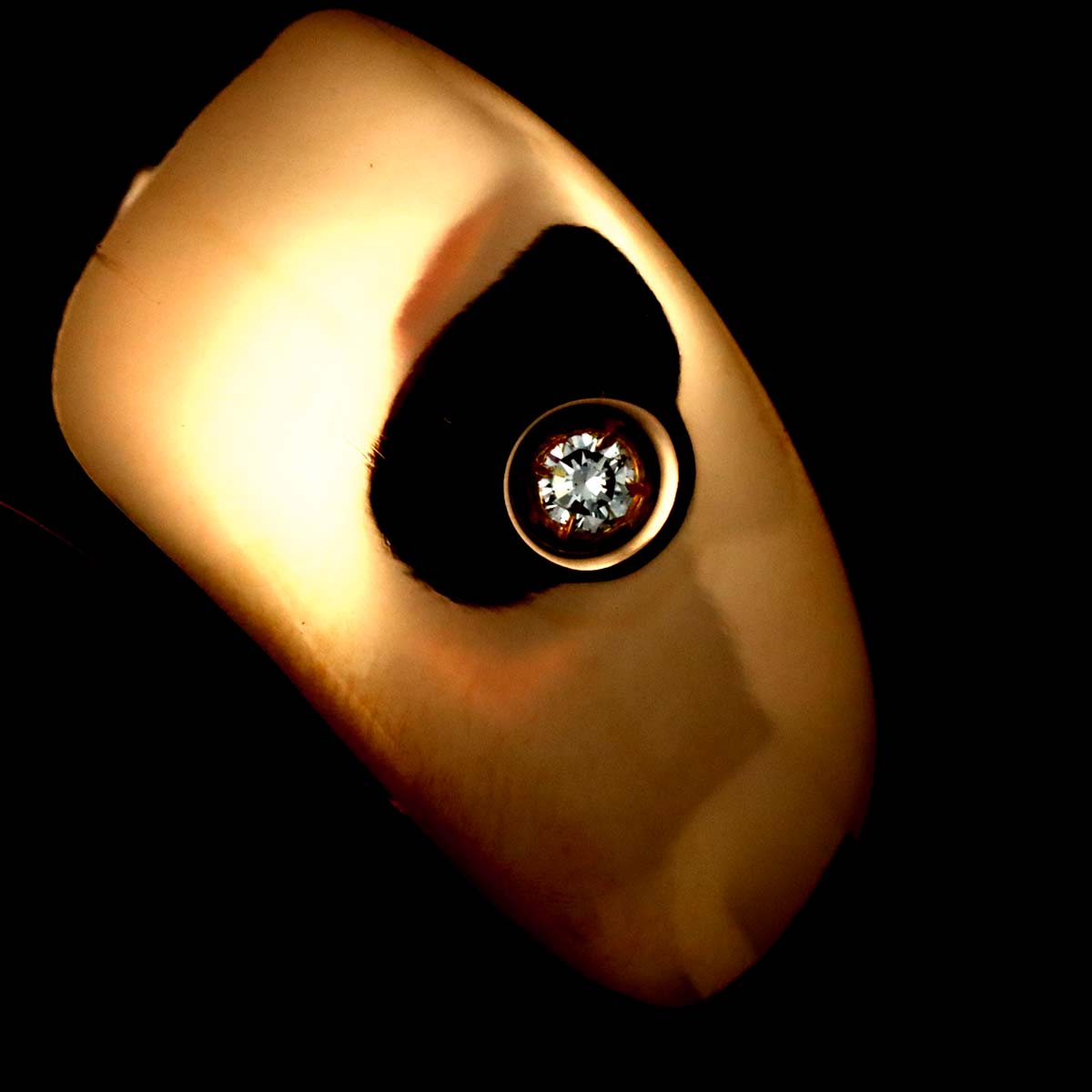 Eden Diamond Black Ceramic Bracelet 18K PG 750 Size:S