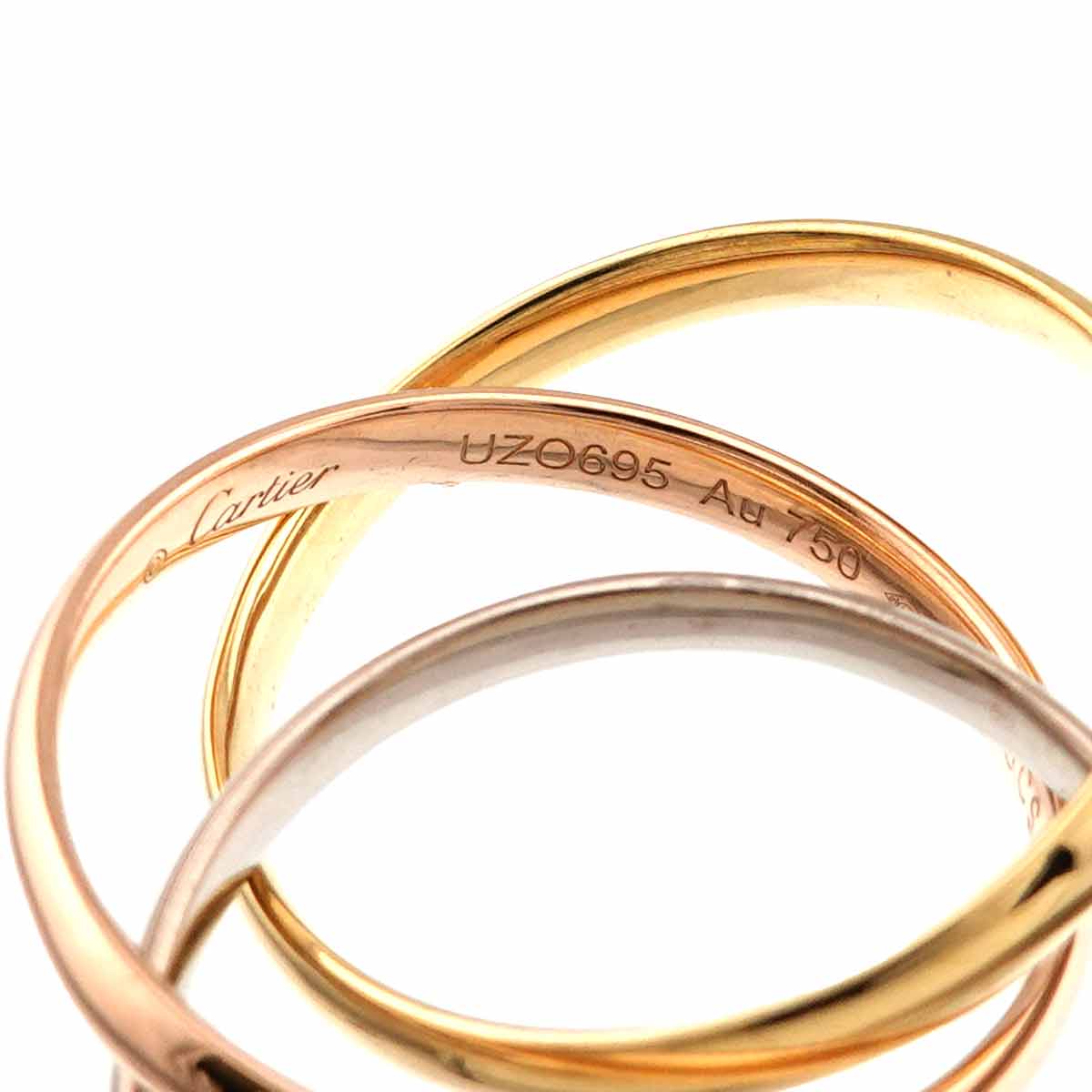 Trinity SM Ring 18K YG WG PG 750 Size55 7.25(US)