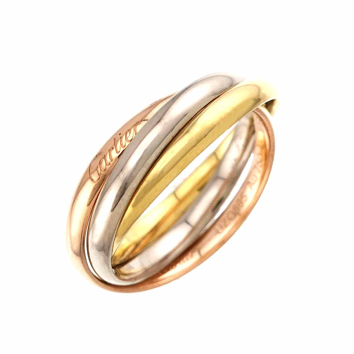 Trinity SM Ring 18K YG WG PG 750 Size55 7.25(US)