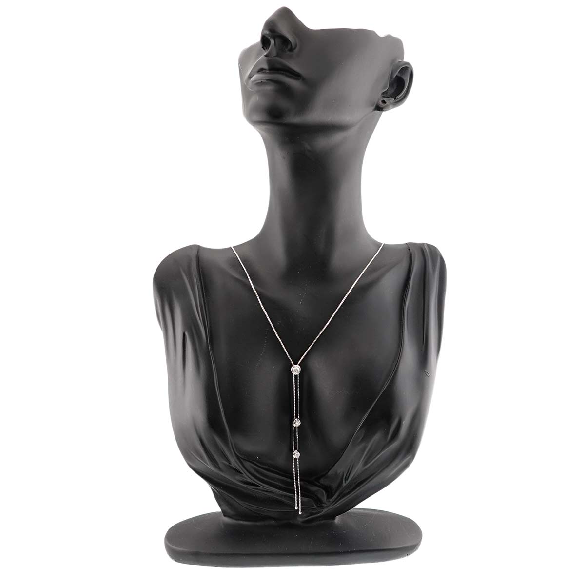 Trilogy Diamond 0.53ct Necklace 18K WG 750