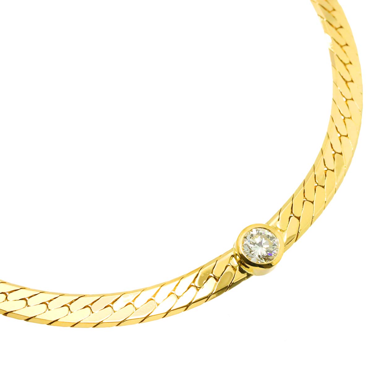 Diamond 0.43ct Necklace 18K YG 750