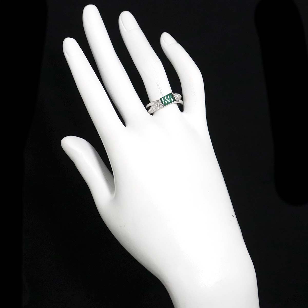 Tourmaline Diamond 0.50ct Ring 18K WG 750 6.75-7.25(US)
