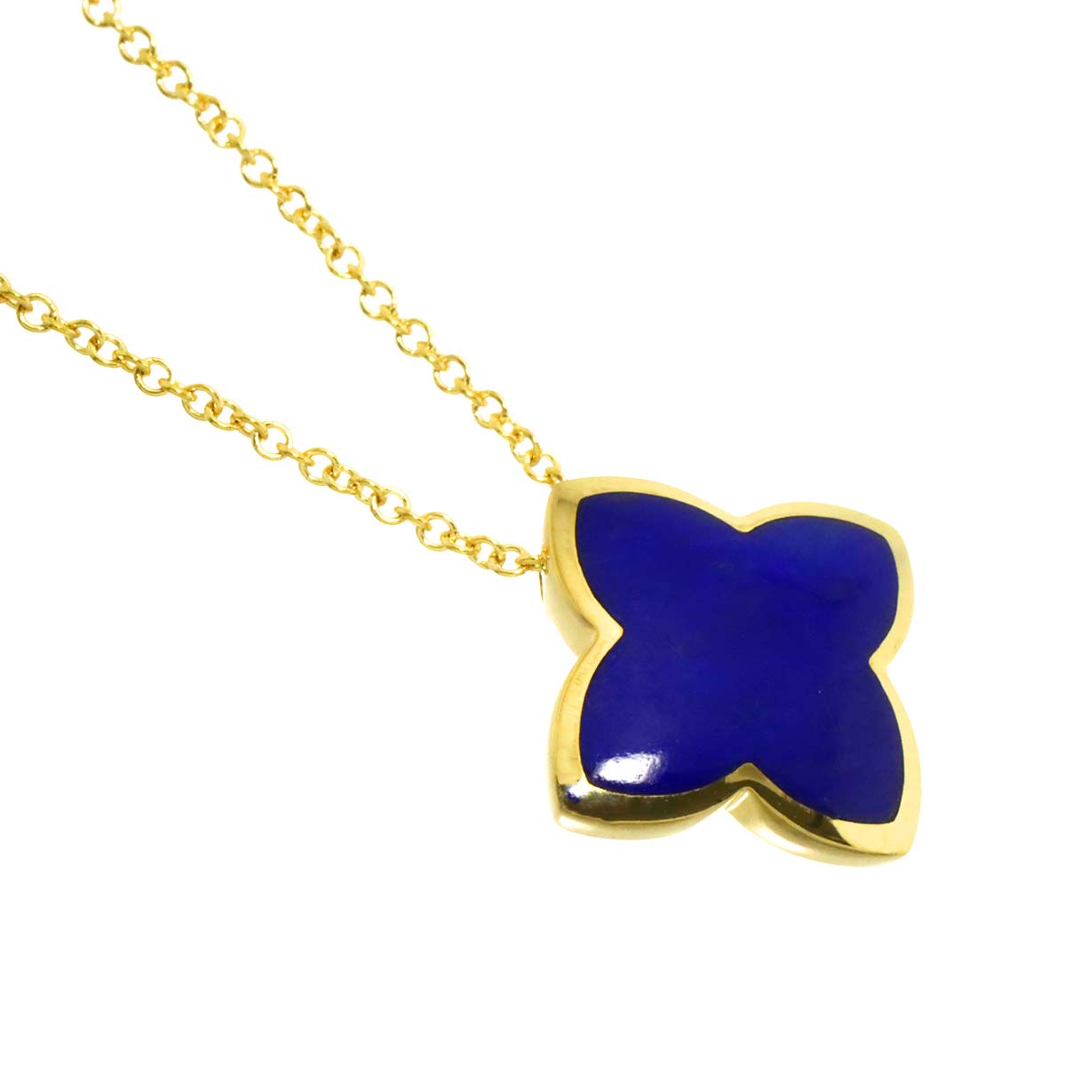 Lapis Lazuli Necklace 18K Yellow Gold 750