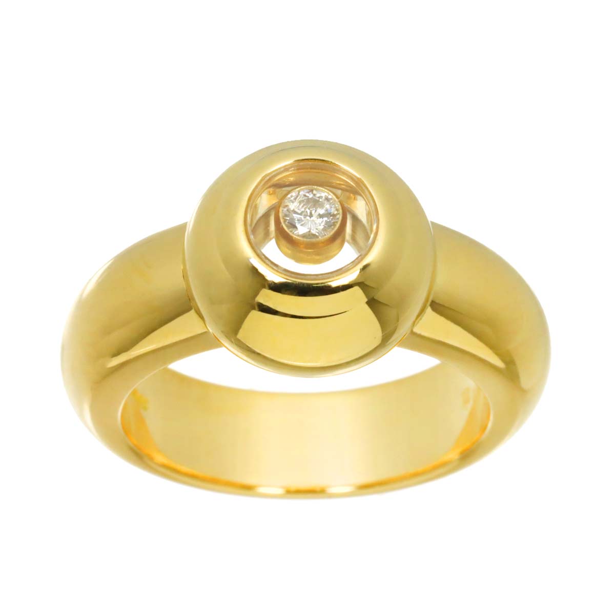Happy Diamond Ring 18K YG 750 Size6.5-6.75(US)