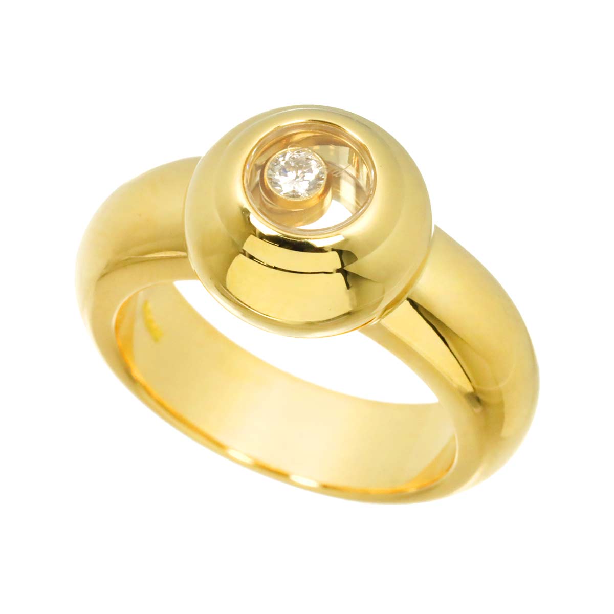 Happy Diamond Ring 18K YG 750 Size6.5-6.75(US)