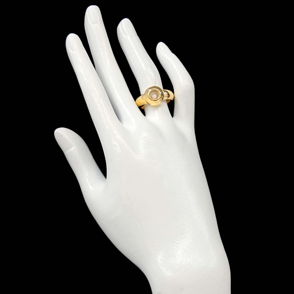 Happy Diamond Ring 18K YG 750 Size6.5-6.75(US)