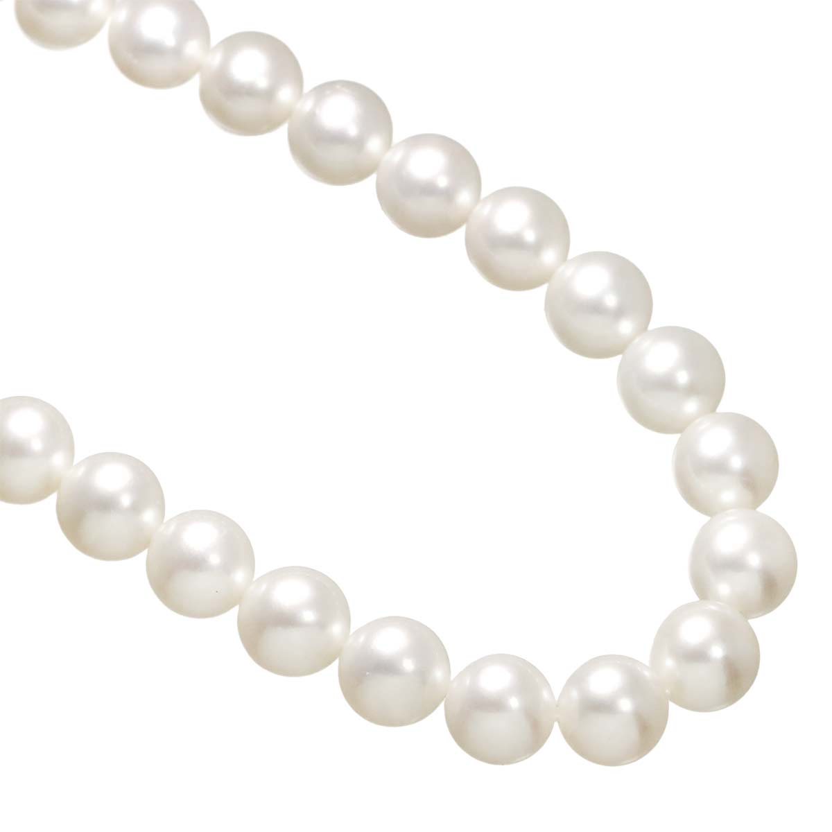 Akoya Pearl Necklace Earrings Pierced SV 18K WG 750