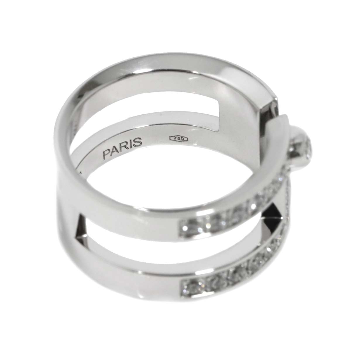 eux de Liens Diamond Ring 18K White Gold 750 size50 5-5.25(US)