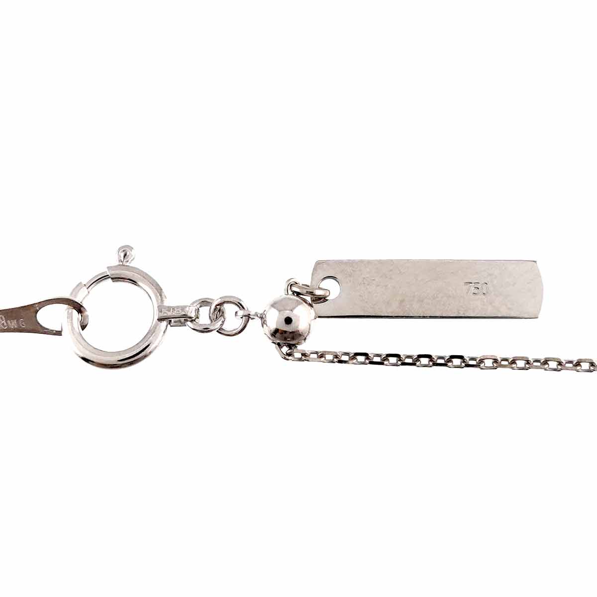 Diamond 0.14ct Necklace 18K White Gold Pink Gold 750