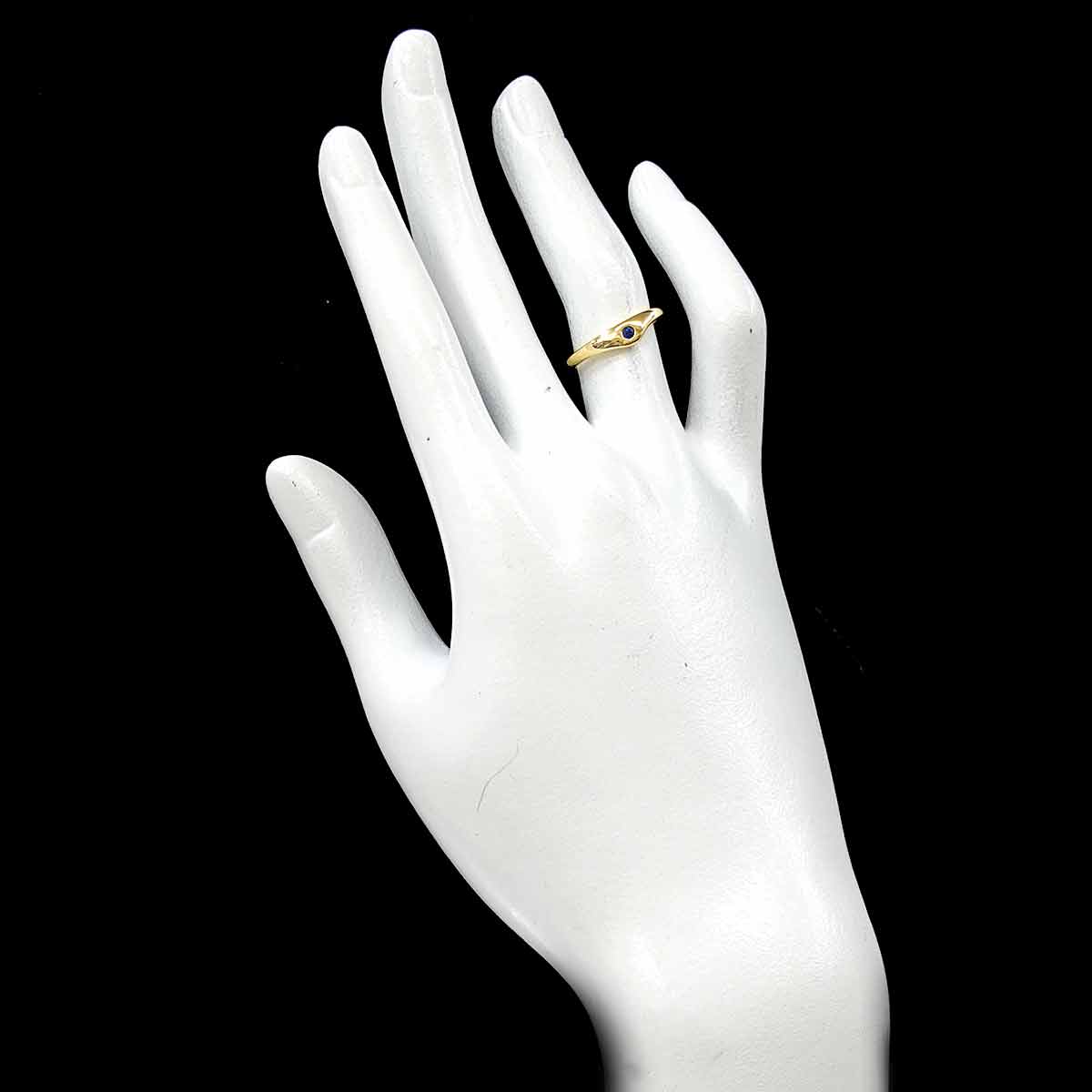 Sapphire Ring 18K Yellow Gold 750 Size:5.25(US)