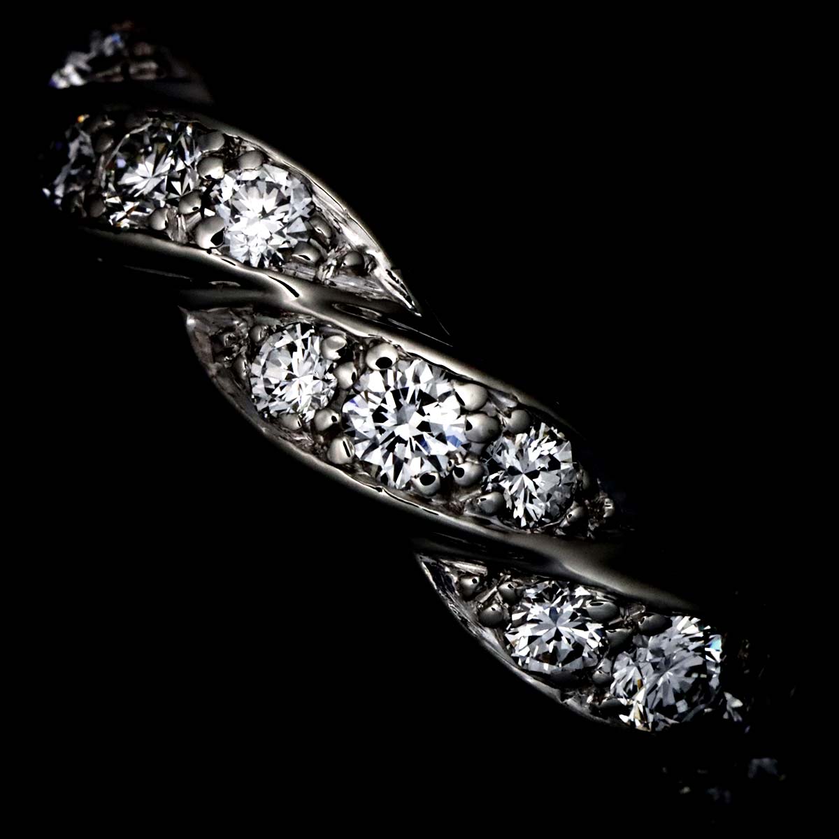 Diamond Ring Pt Platinum Size4-4.5(US)