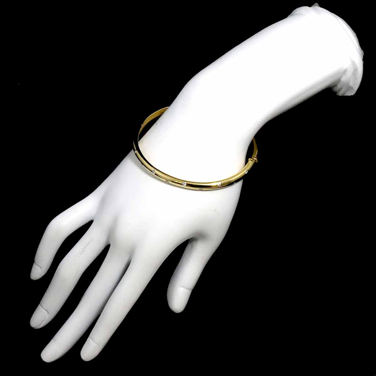 Dots Diamond Bangle Bracelet 18K YG 750 Pt