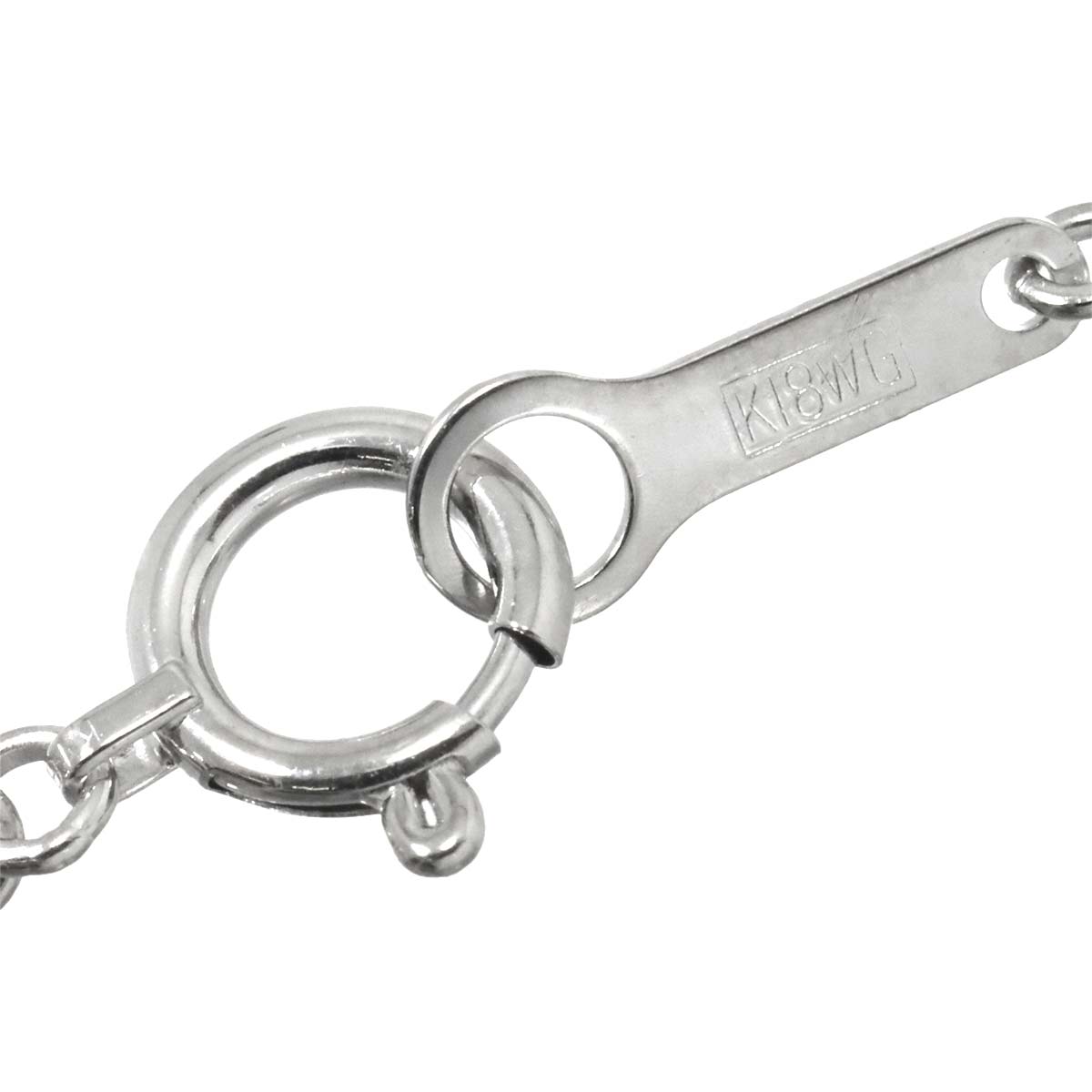 Quartz Amethyst Peridot Necklace 18K White Gold 750