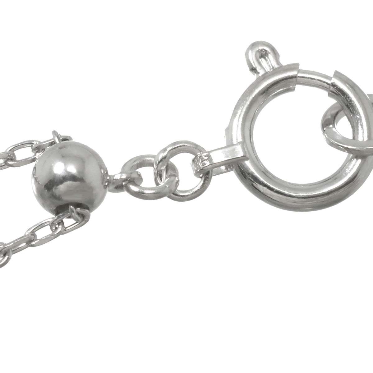 Quartz Amethyst Peridot Necklace 18K White Gold 750