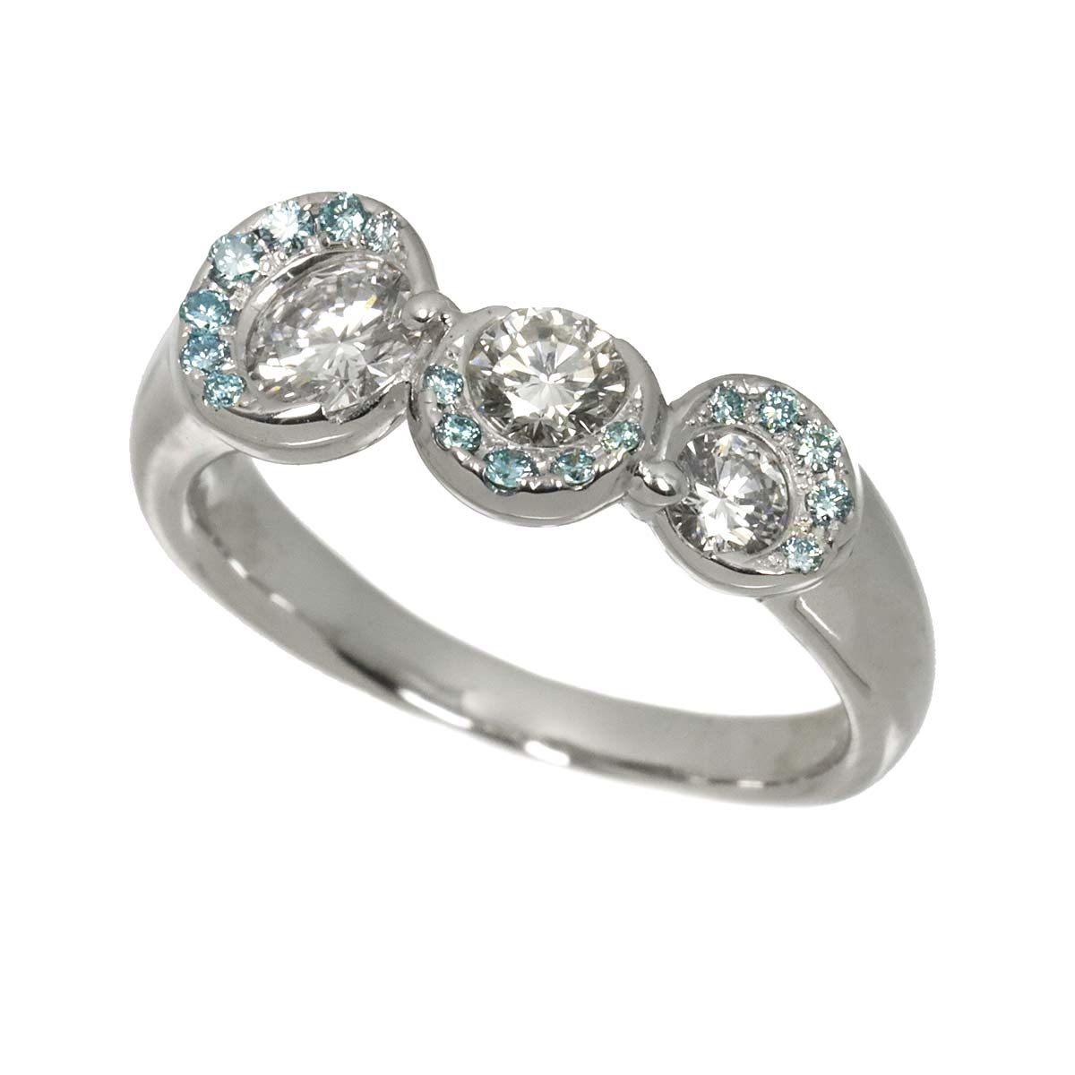 Diamond 0.40ct Treat Diamond 0.10ct Ring 18K WG 5.25(US)