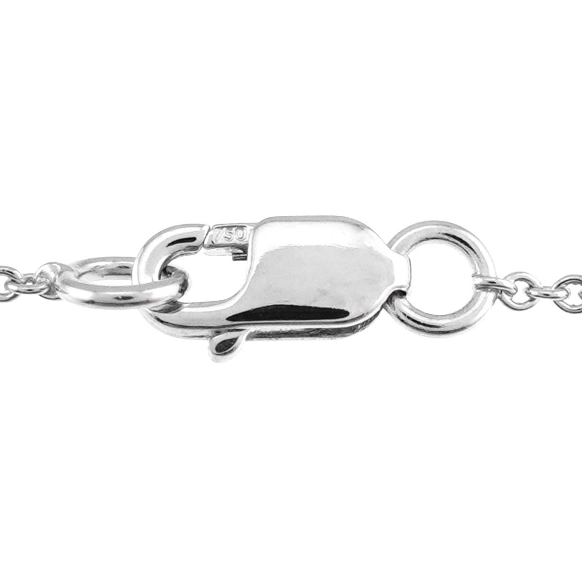 Horseshoe Diamond Necklace 18K WG 750