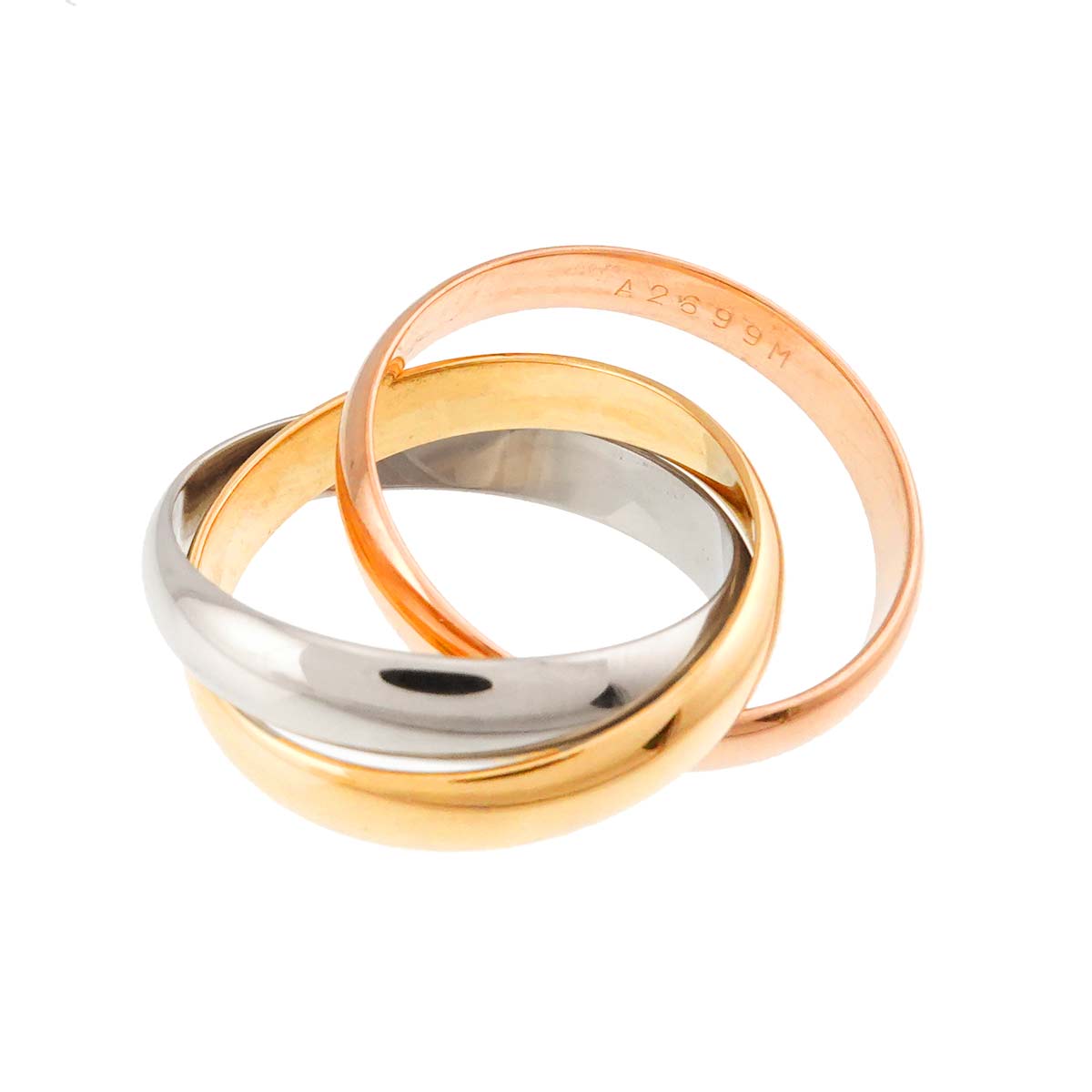 Trinity MM Ring 18K YG WG PG 750 Size52 6(US)