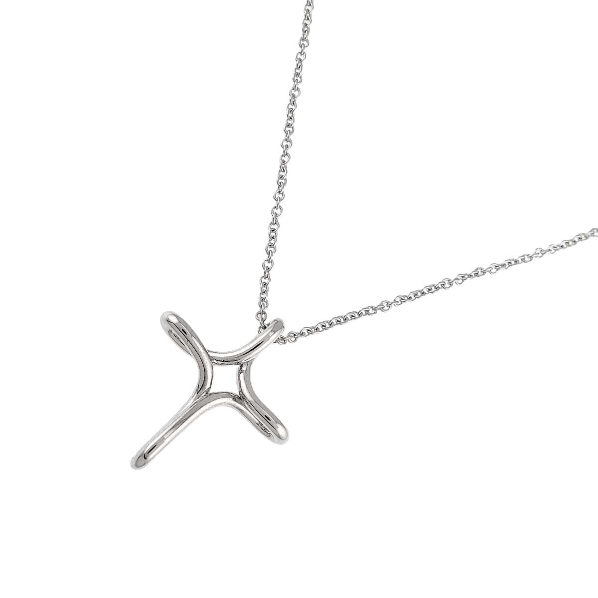 Infinity Cross Necklace Platinum
