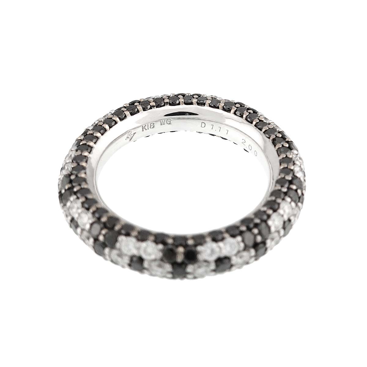 Diamond 2.00/1.11ct Ring 18K WG 750 Size6(US)