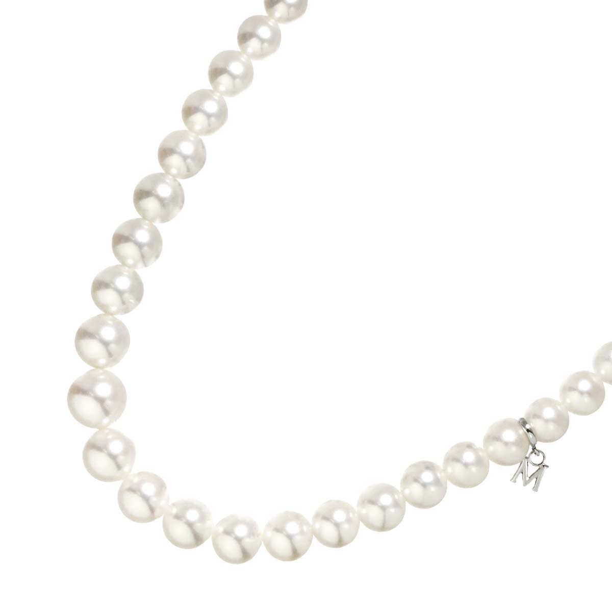 Akoya Pearl 8.7-6.4mm Necklace SV Silver
